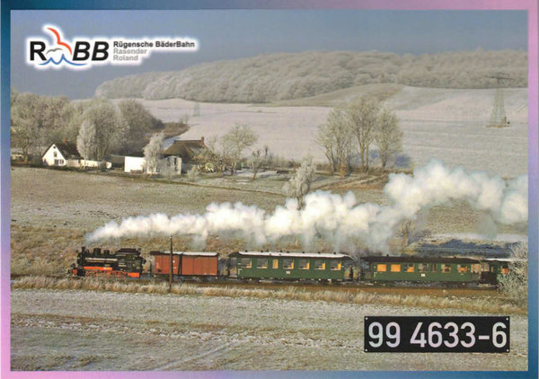 Postkarten-Set mit Eisenbahnmotiven (4 Stück)