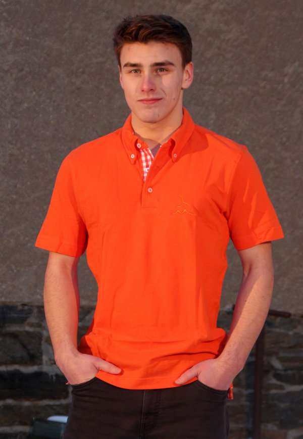 Herren Poloshirt orange